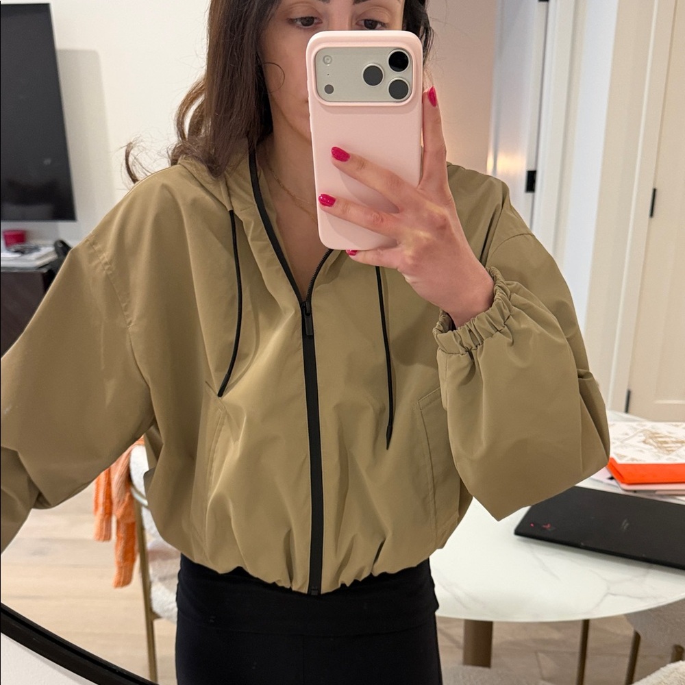 Women's Tan Windbreaker Jacket